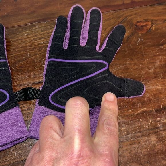 Head 2 Pair Toddler Child Kids Touchscreen Sensatec Gloves Black Purple Small - Picture 3 of 6